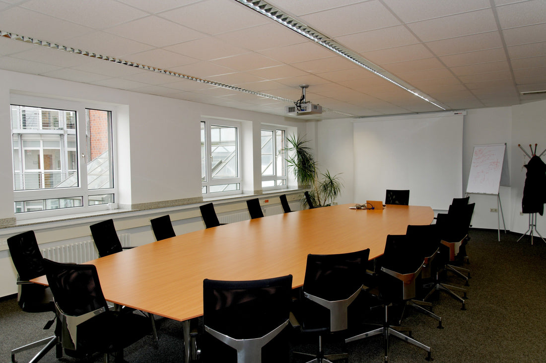Office chairs in a boardroom
