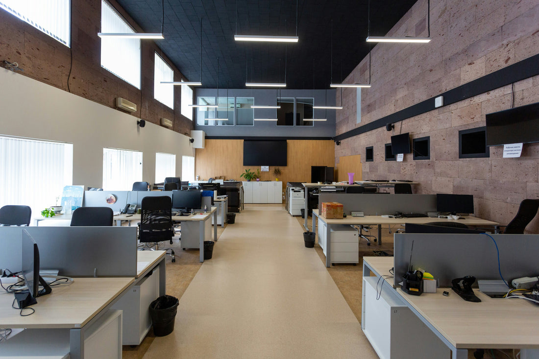 Beautiful arranged workstations in a shared office spaces