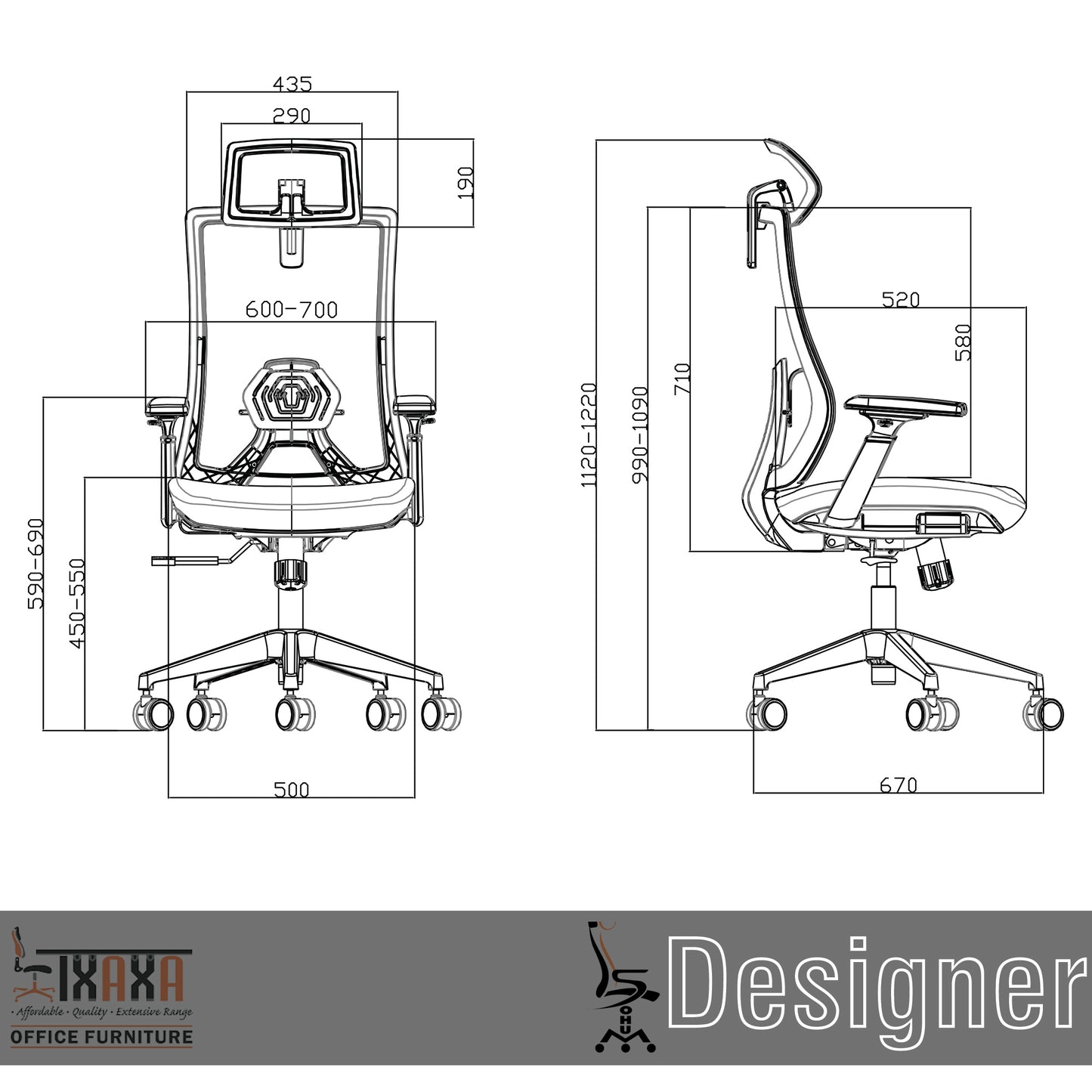 Sohum Designer Plus Mesh Managerial Ergonomic Office Chair 5 Year Warranty