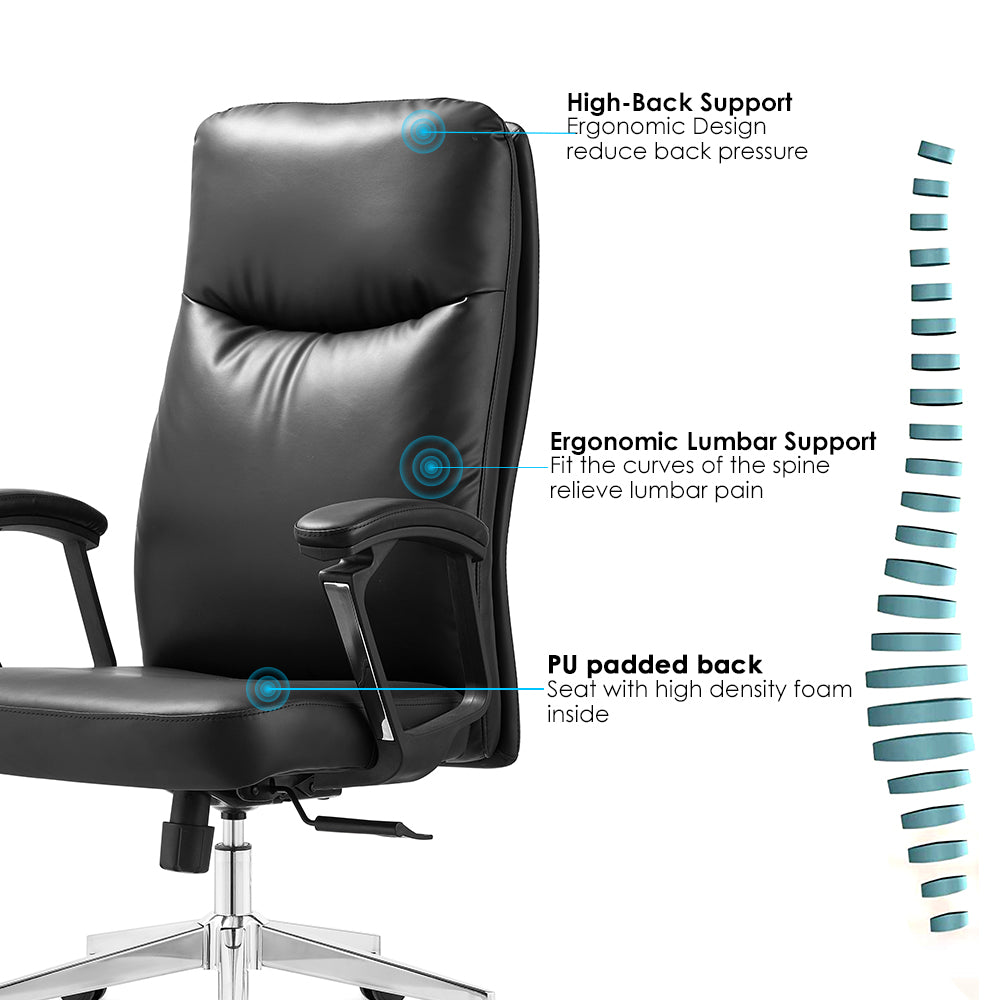 Sohum PU Leather E180 Office Chair 3 year Warranty