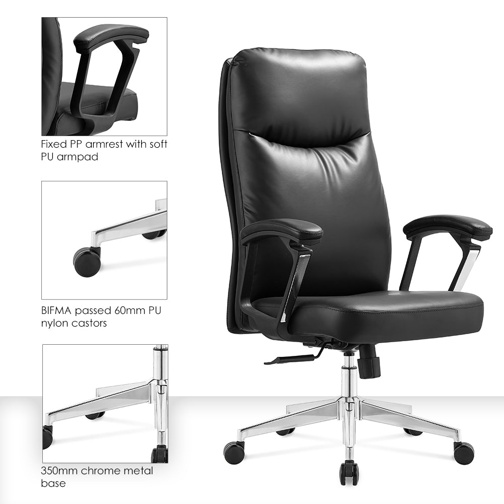 Sohum PU Leather E180 Office Chair 3 year Warranty