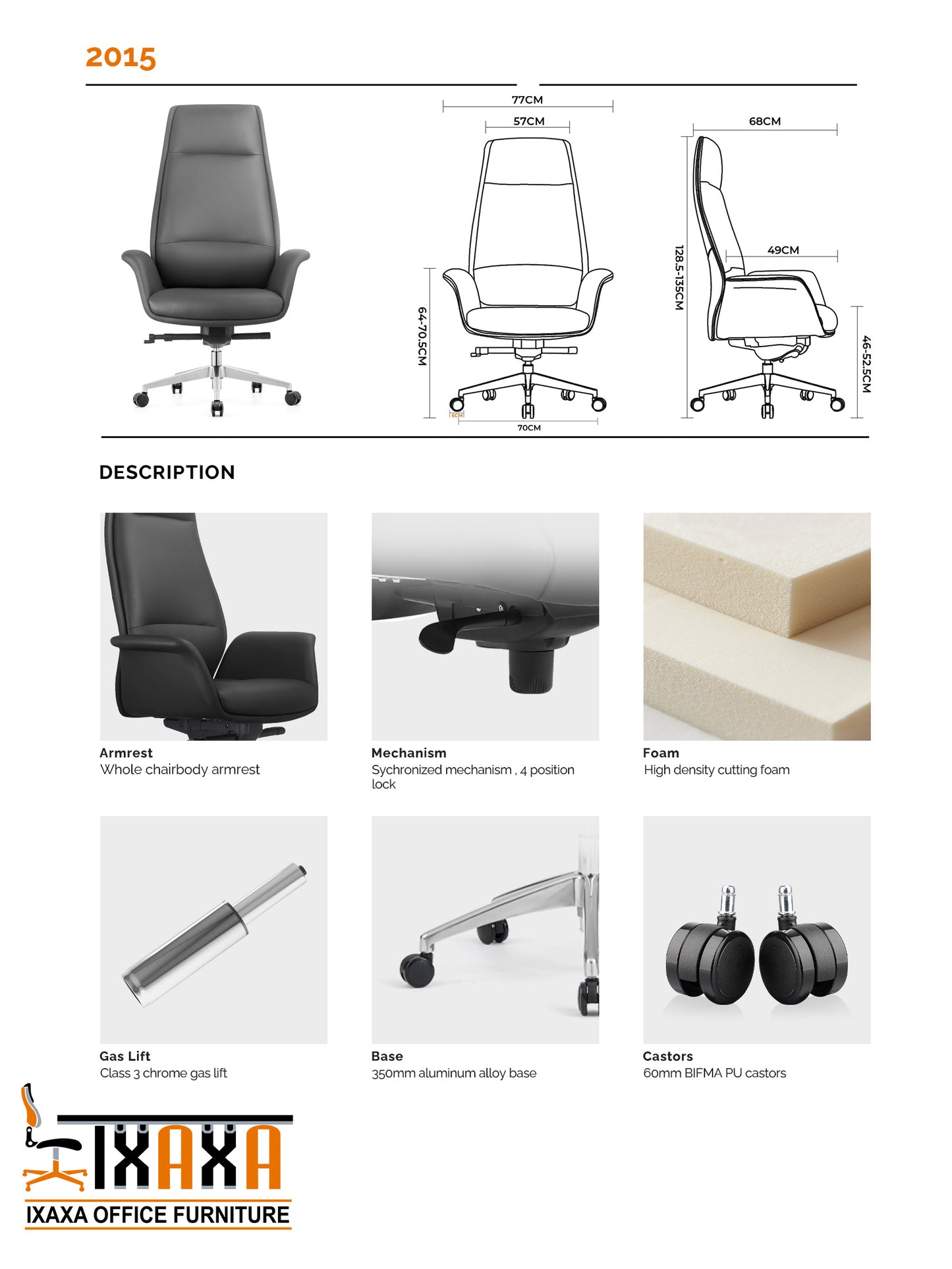 Sohum Plush Leatherette Office Chair 2015