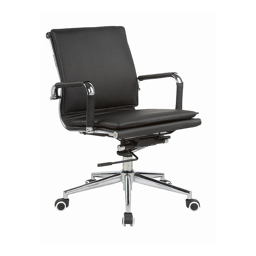 Classic Eames Flat Cushion Managerial PU Mid Back Office Chair 4401 JI