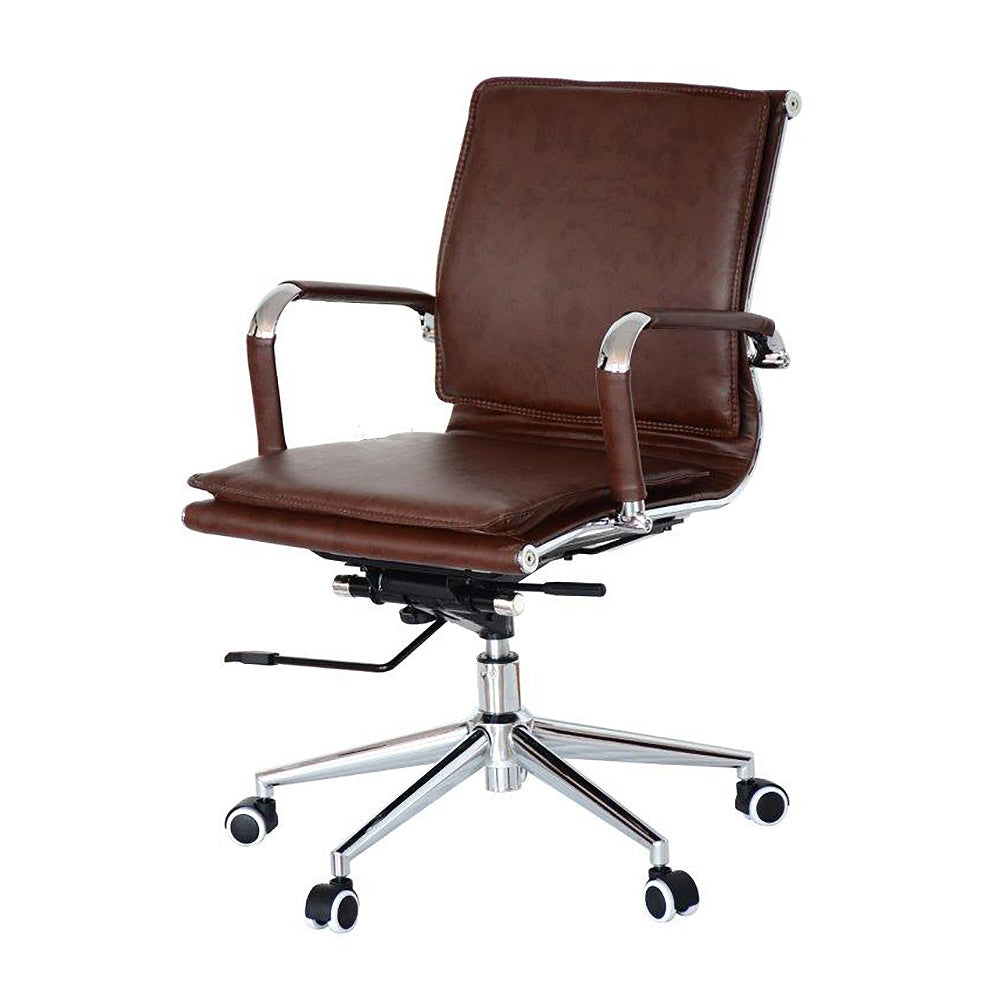 Classic Eames Flat Cushion Managerial PU Mid Back Office Chair 4401 JI