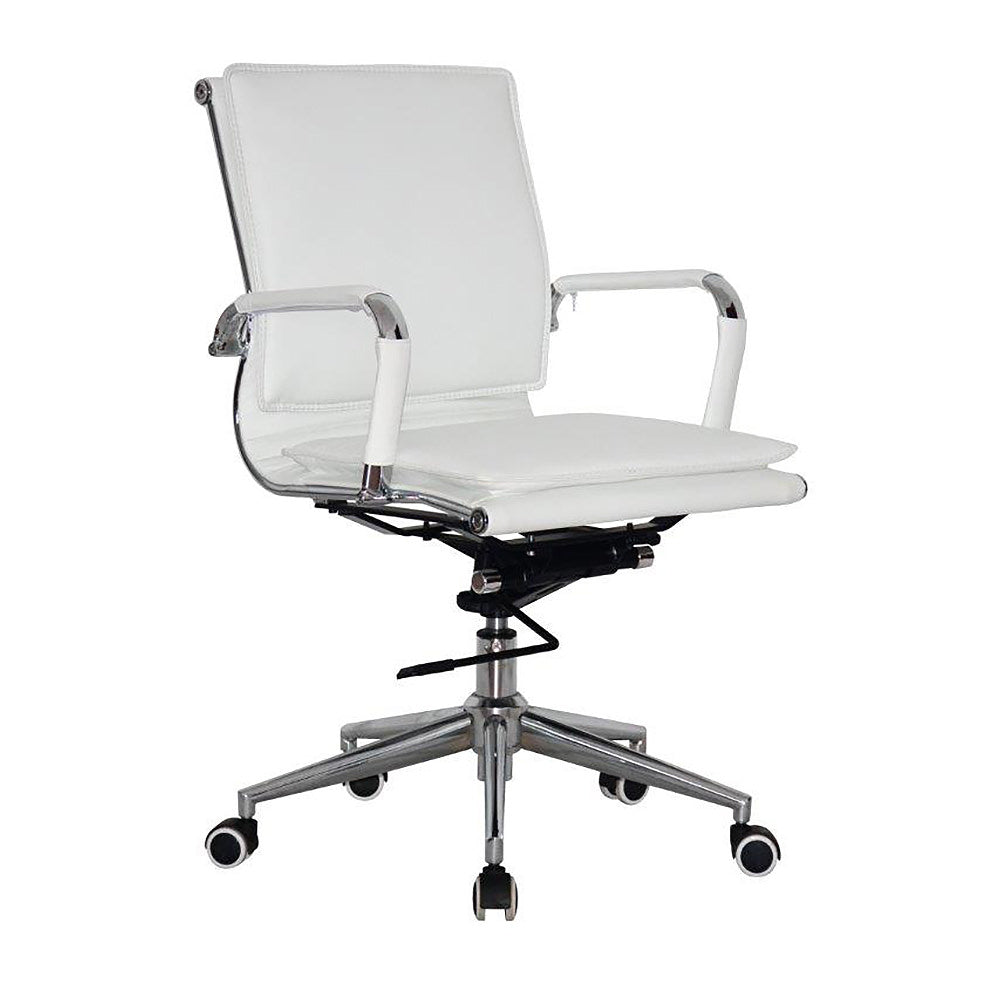 Classic Eames Flat Cushion Managerial PU Mid Back Office Chair 4401 JI