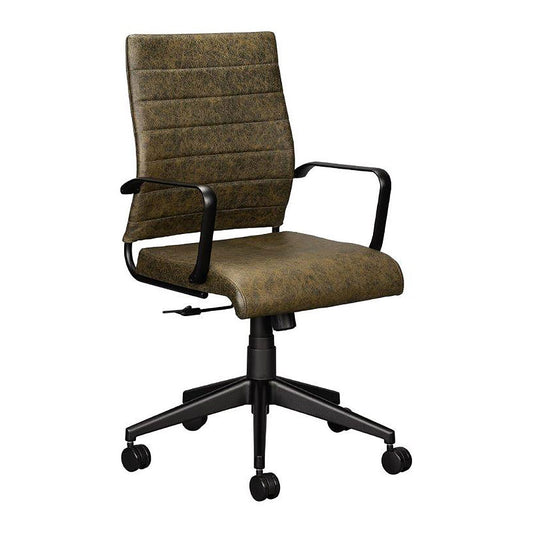 Class Black Executive Bonded Leather Mid Back Office Chair DT
