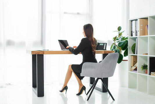Professional businesswoman working at office desk