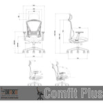 Sohum Comfit Plus Managerial Mesh Ergonomic Office Chair 5 Year Warranty