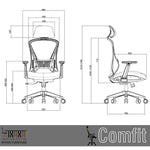 Sohum Comfit Ergonomic Office Chair 5 Year Warranty