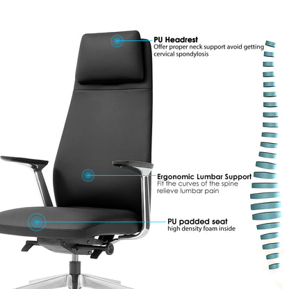 SohTiQ 20 Combo (Waltiq 2.0m Desk with Sohum E200 PU Office Chair)