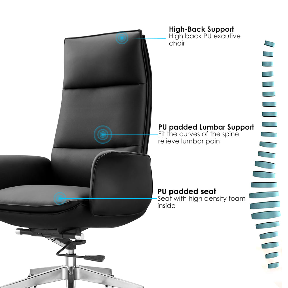 Sohum PU Leather K200 Managerial Office Chair 3 year Warranty