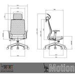 Sohum Motion Mesh Operators Office Chair 5 year Warranty