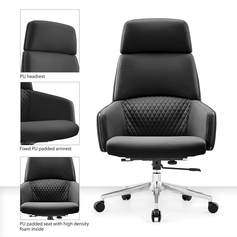 Sohum PU Leather N200 Managerial  Office Chair 3 year Warranty