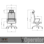 Sohum Operators Mesh High Back Office Chair 5 year Warranty
