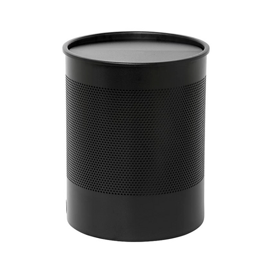 Metal Perforated Round Jumbo Bin with Swivel Lid