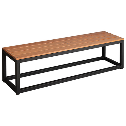 Steel Bench With Wooden Decking 03EP