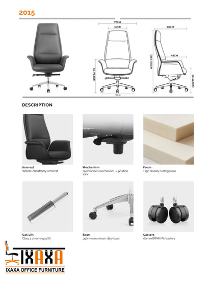 Sohum Plush Leatherette Office Chair 2015
