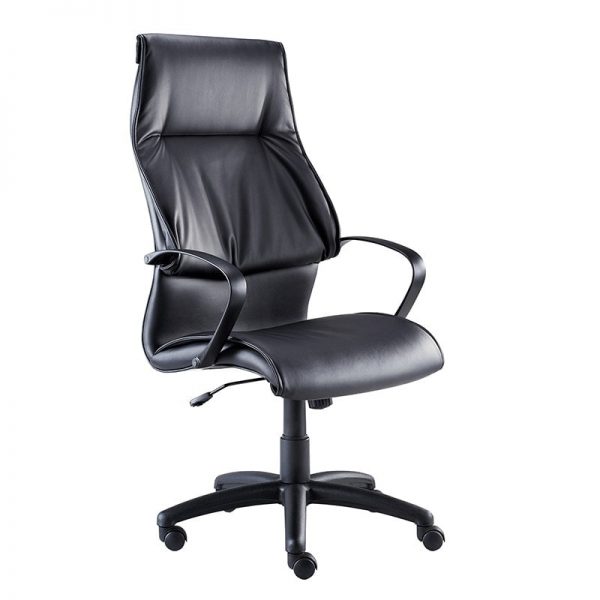 Black Bonded Leather High Back Chair