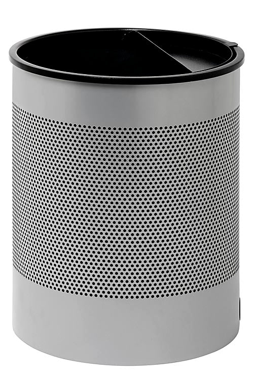 Perforated Round Metal Jumbo Bin with Swivel Lid KT