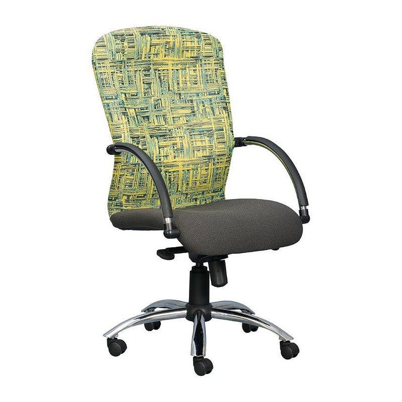 CBD Chrome Executive Fabric High Back Office Chair DT