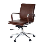Classic Eames Flat Cushion Managerial PU Mid Back Office Chair 4401