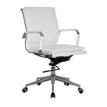 Classic Eames Flat Cushion Managerial PU Mid Back Office Chair 4401