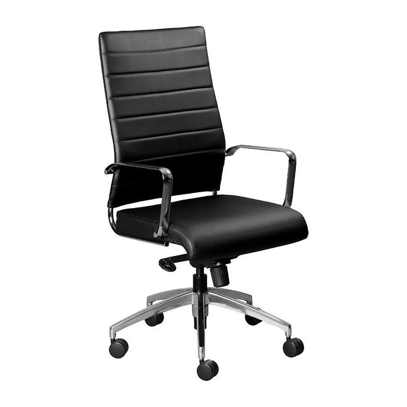 Class Chrome Executive Bonded Leather High Back Office Chair