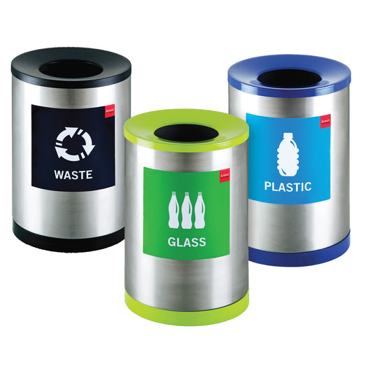 Round Metal Recycle Bins KT