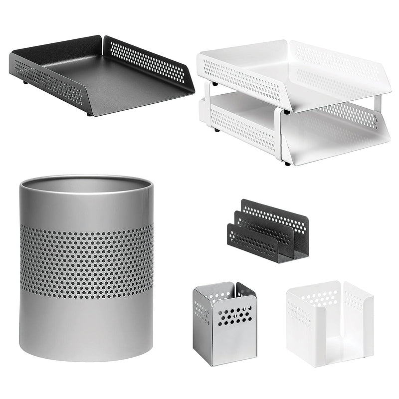 Round Perforated Metal Desk Set KT