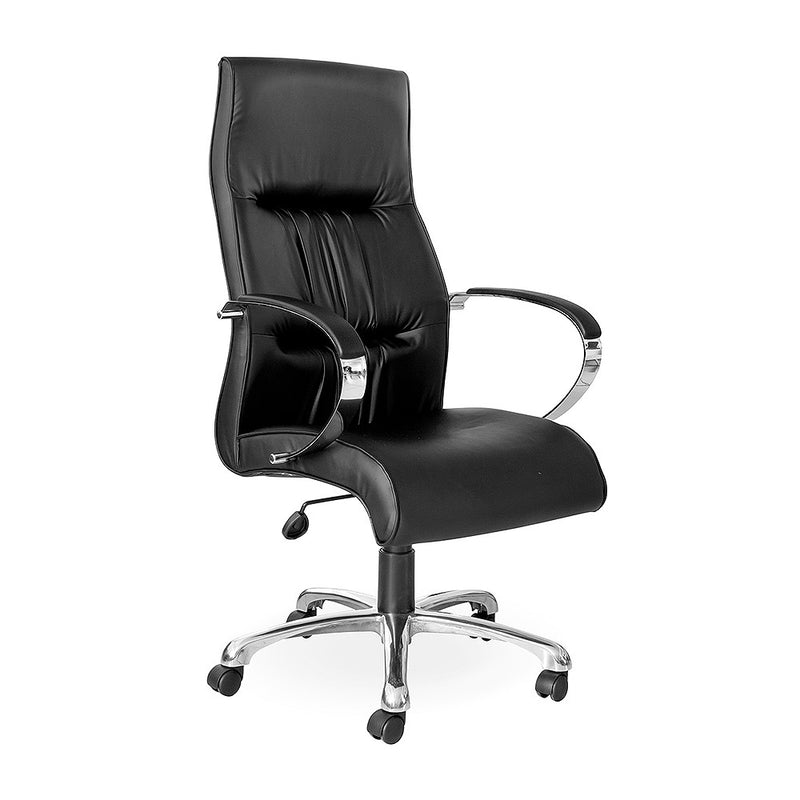 Salvador Chrome Executive Leather High Back Office Chair SA