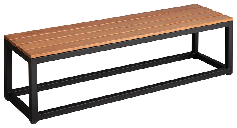 Steel Bench With Wooden Decking 03EP
