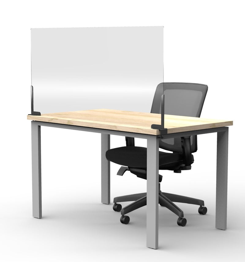 Perspex Desk Screens with Steel Fixing brackets AG